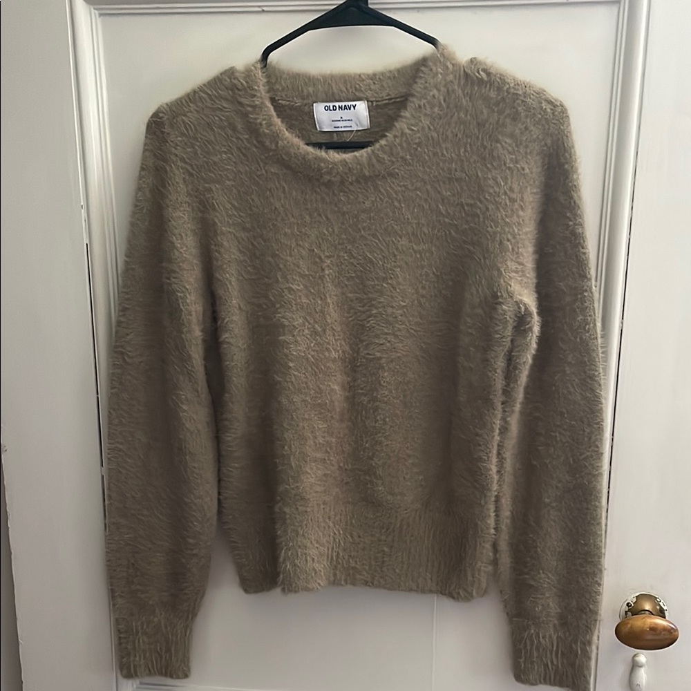Old Navy Tan Crewneck Sweater Soft Knit